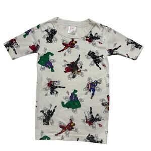 HANNA ANDERSSON x MARVEL Superhero Stars Pajama Top Sz 6-7 120 Kids Short Sleeve